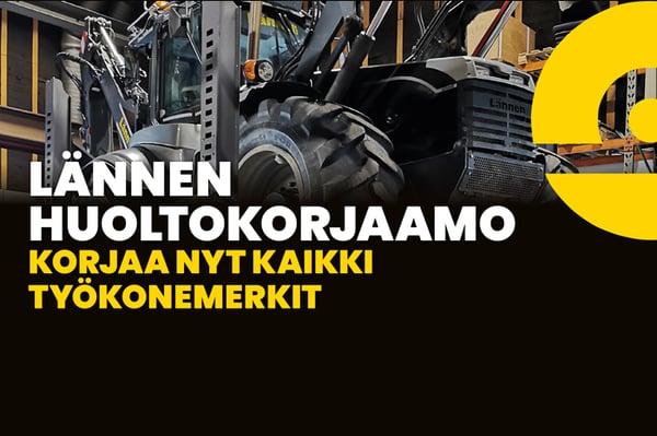 Lännen huoltokorjaamo palvelee kaikkia työkonemerkkejä